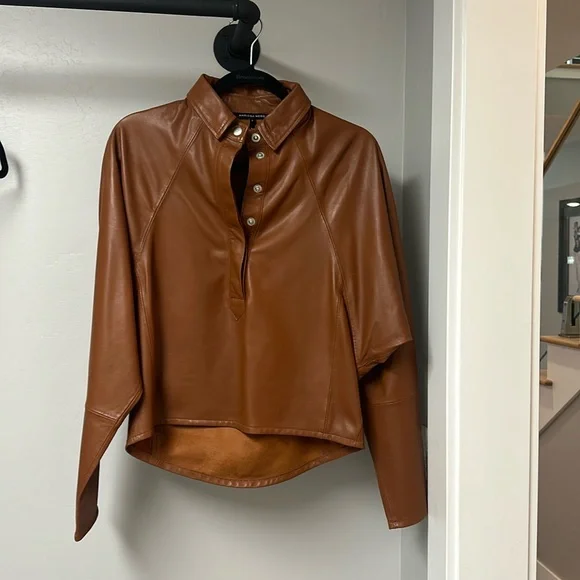 Super soft leather shirt with interior of suede - Picture 1 of 3